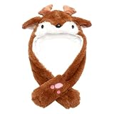 Chapeau À Oreilles Mobiles Coiffe de Noël en Peluche