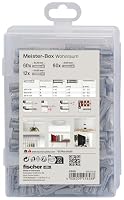 fischer Meister-Box Wohnraum, 132-teiliges Dübelset, 6-10 mm Durchmesser, 30-50 mm Länge, für Heimwerker und Profis, optimal für Ziegelwände – Ansicht 3