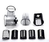 GELANGS Multi-Blade Accessory Kit for Electric Vegetable Slicer & Meat Grinder - 5 Stainless Steel Blades + Wide Feeding Chute - Compatible with...