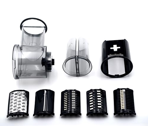 GELANGS Multi-Blade Accessory Kit for Electric Vegetable Slicer & Meat Grinder - 5 Stainless Steel Blades + Wide Feeding Chute - Compatible with GELANGS Kitchen Appliances Only