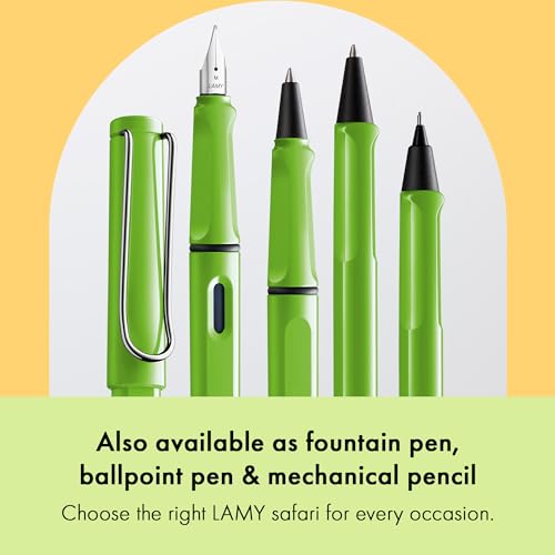 Lamy safari green - Rollerball Pen with ergonomic grip & line width M - for pleasant long writing - made of robust ASA plastic - including rollerball refill M 63 in blue by Lamy - Image 6