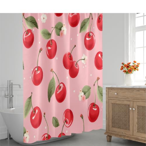 Rideau de douche imperméable en polyester à motif fleurs de cerisier 183x183 cm - 7