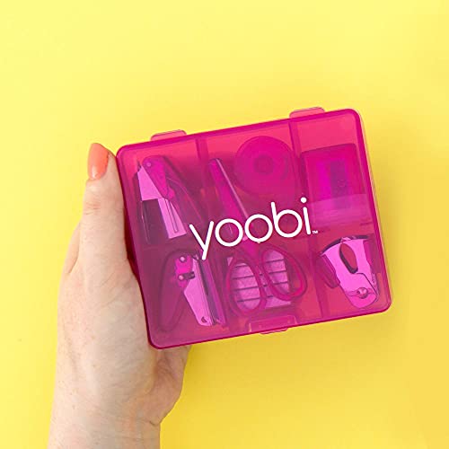 Yoobi: Pink Mini Office Supply Kits – Mini School Supplies Kit – Includes Scissors, Mini Stapler, Staple Remover, Staples, Tape Dispenser & More – Cute School, Home Or Office Supplies Kit (2-Pack) #TOP6
