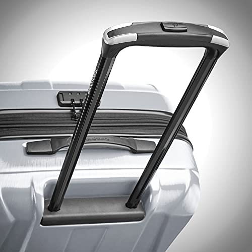 Image of Samsonite Centric 2 Hardside Expandable Luggage with Spinner Wheels, Silver, Checked-Medium 24-Inch