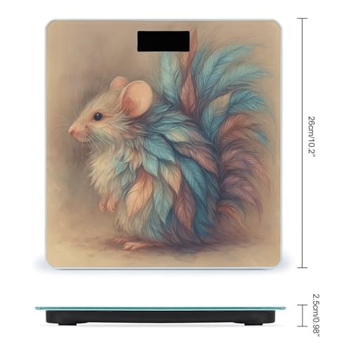 Báscula digital de baño con vidrio templado y pantalla LCD miniatura 2