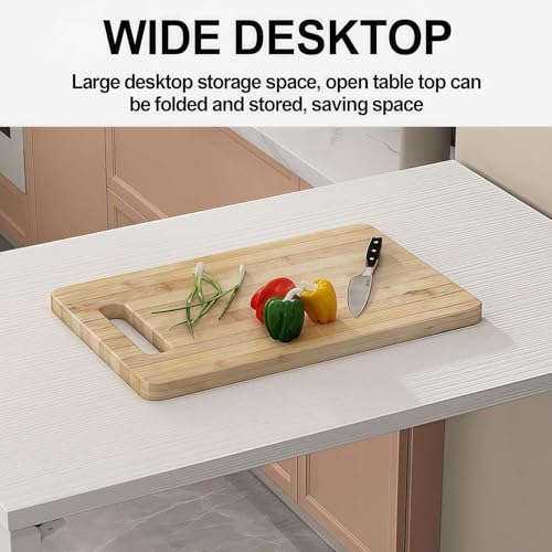 Table flottante multifonction rabattable avec console murale intégrée - 5