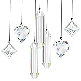 Set Cadeau Parfait : Les cristaux en verre à suspendre sont idéaux comme cadeau pour Noël, les anniversaires ou comme accessoire décoratif spécial. Ravit tous les amateurs de DIY et de décoration grâce à ses multiples possibilités de création et ses effets lumineux magiques.