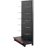 Hlixzoy Bodenstehendes Einzelhandels-Snack-Display-Rack, Handy-Zubehör-Rack Einseitiges Und Doppelseitiges Schmuck-Schreibwaren-Aufbewahrungswerkzeug-Haken-Display-Rack,Schwarz,90 * 40 * 195cm