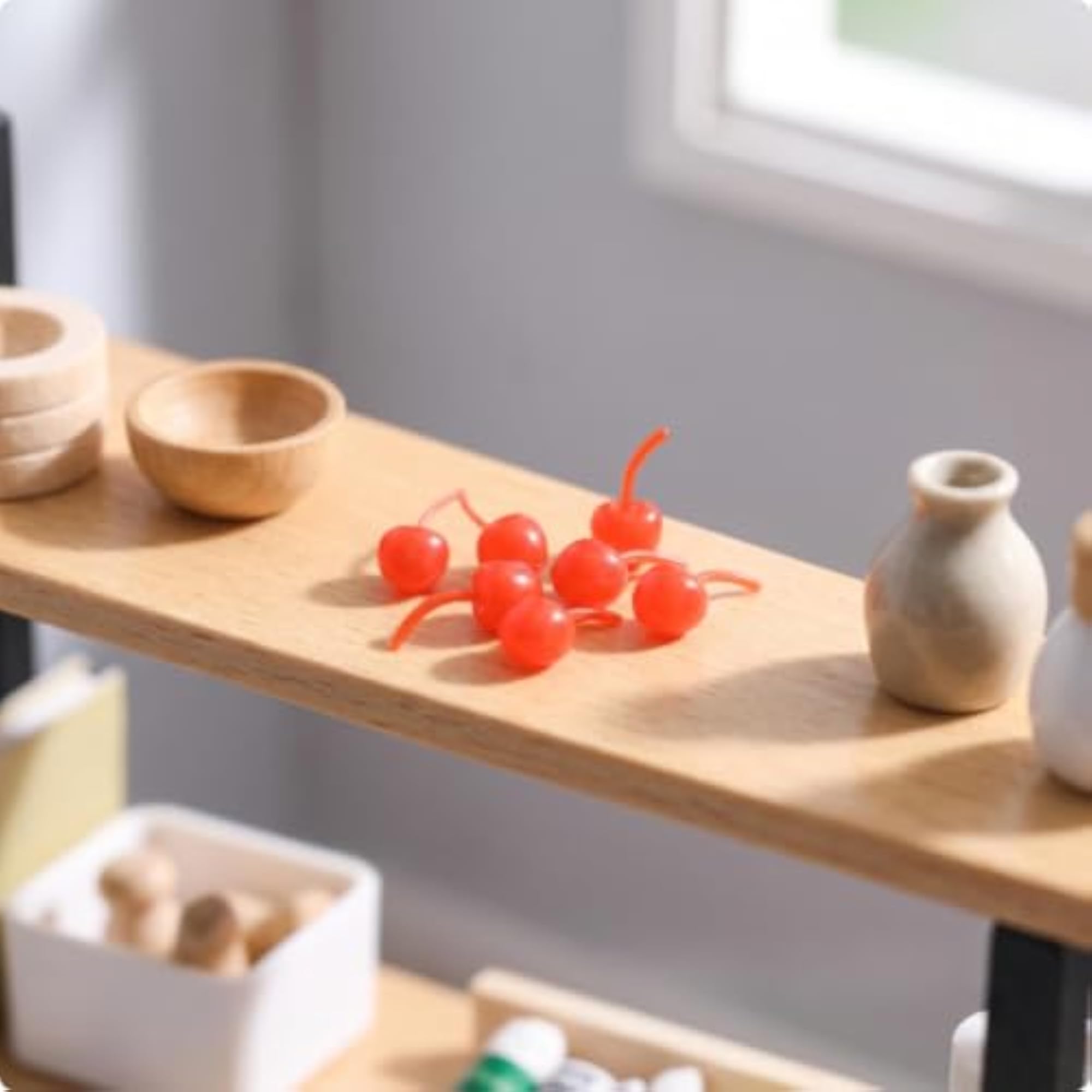 Assorted Miniature Fruit Resin Figurine Set