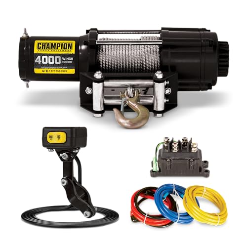 Treuil Champion 4000-lb traction puissante et mini-rocker de contrôle pour quad et UTV