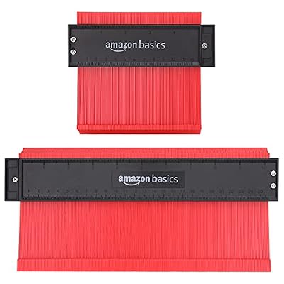 Amazon Basics Contour Gauge Set of 2, 5-inch and 10-inch Profile Tool, Shape Duplicator for Woodworking, Flooring and Molding, with Measuring Scale