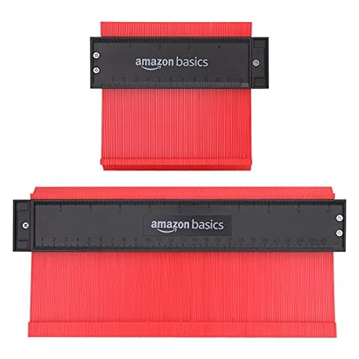 Amazon Basics Contour Gauge Set of 2, 5-inch and 10-inch Profile Tool, Shape Duplicator for Woodworking, Flooring and Molding, with Measuring Scale