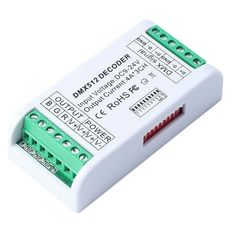 Décodeur DMX512 RGB mini contrôleur 3 canaux 2A pour ruban LED 5050