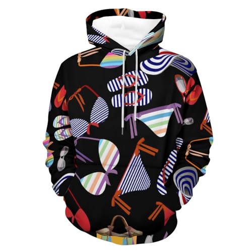 Hoodie bikini unisexe sweatshirt à capuche noir taille S pour homme et femme