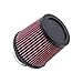 Produktbild K&N RU-5004 KFZ und Motorrad universal Filter mit Anschluss Ovale Go Kart Filter, Rot