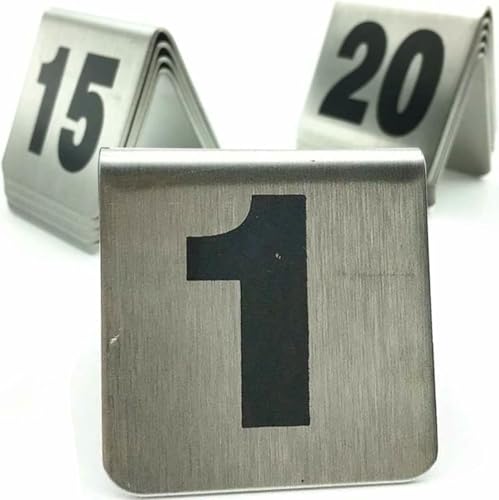 Numéros de table en acier inoxydable durable pour mariages et grands banquets - 2