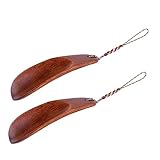 Garneck Kleiner Schuhlöffel Aus Holz 2 Stück Kleiner Schuhheber Braun Tragbar Für Damen Und Herren Schuhanziehhilfe Ergonomisch Für Stöckelschuhe Und Lederschuhe