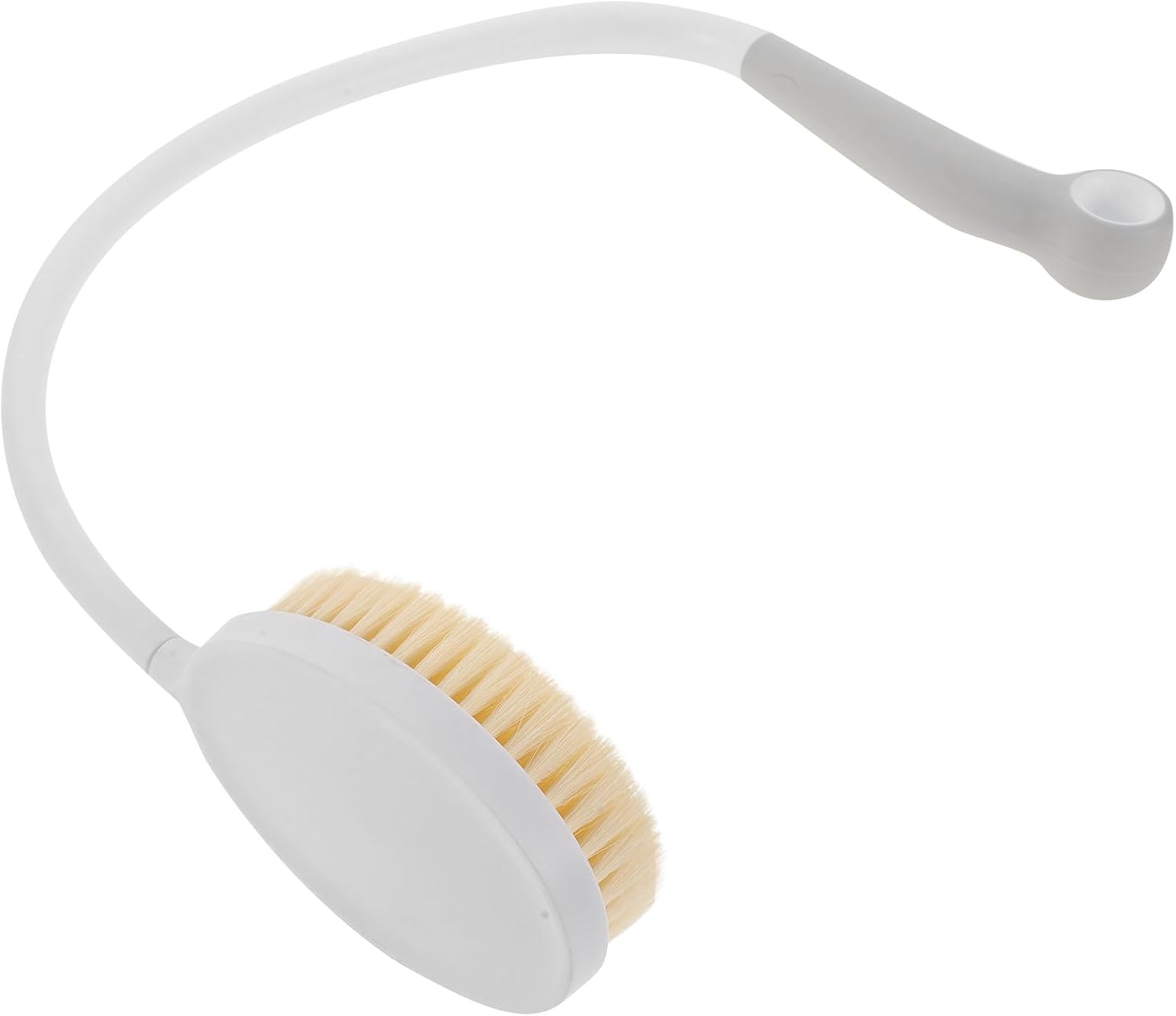 KICHOUSE Back Exfoliating Brush with Long Curved Handle Portable U-Shaped Back Scrubber for Shower Body Bath Brush for Elderly Disabled Pregnant Women and Exfoliation