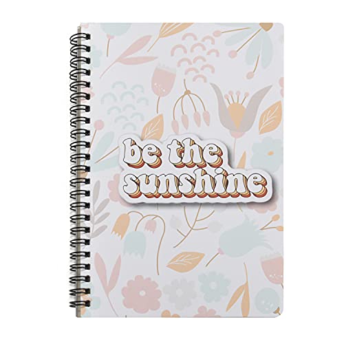 Image of Papboo A5 Handy, Sunshine, Easy to Carry Spiral Wiro Notebook : 100 GSM Natural Shade Paper, Dot Grid, 120 Pages, Journal, Diary, Gift