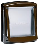 PetSafe Original 2 Way Pet Door - Manual Lock, Durable Frame, Multiple Colours - Medium, Brown