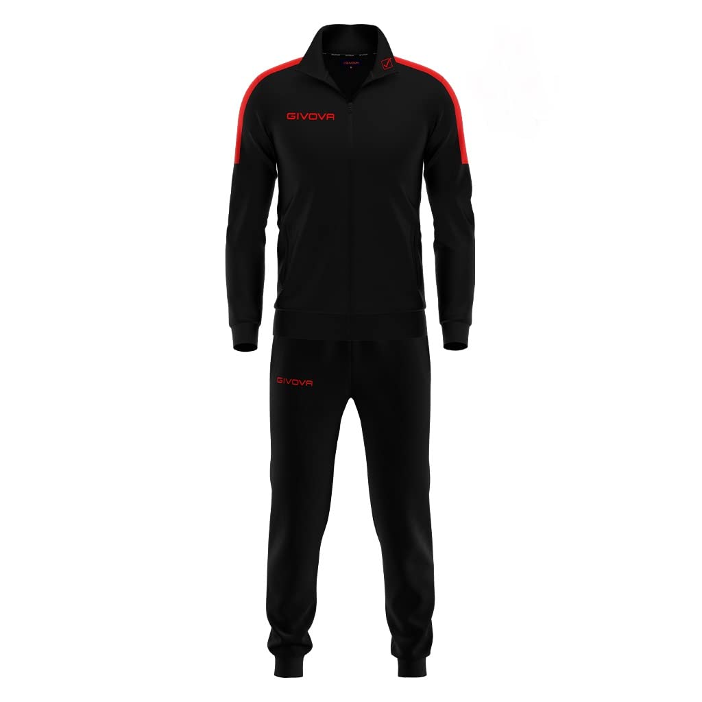 Givova Tr033 Jumpsuit, Black/Red, 5XS