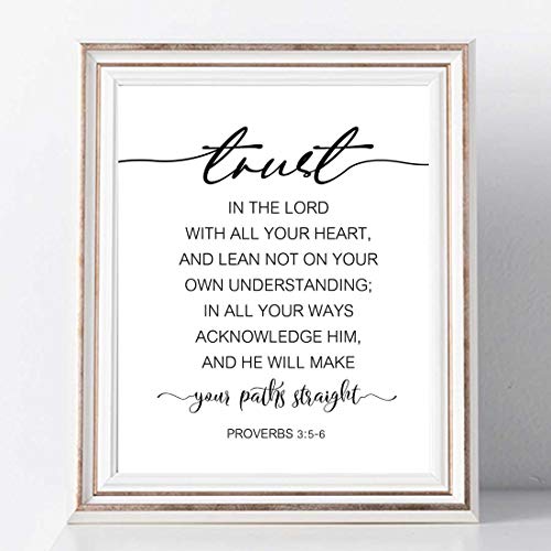 Trust In The Lord With All Your Heart, Bible Quote,