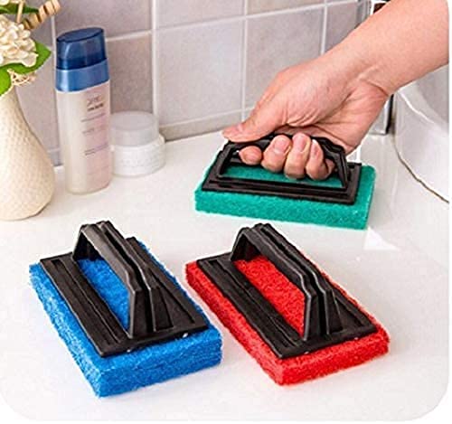 SP Tile Cleaning Multipurpose Scrubber Brush with Handle Pack of Two Tile Brush-image-8