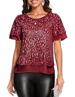 Comfort Material: This club double-layered sequin top is lightweight and comfortably layered, with soft inner lining that provides enough coverage, suitable for women of all body types, alleviate concerns about transparency, ensure don't scratch your...