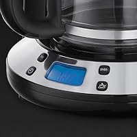 Russell Hobbs Kaffeemaschine [Digitaler Timer, Brausekopf für optimale Extraktion&Aroma] Colours+ Rot (1 bis 10 Tassen, 1,25l Glaskanne, Warmhalteplatte, 1100W) Filterkaffeemaschine 24031-56 – Ansicht 3
