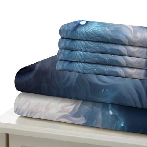 Housse de couette loup 3D impression haute définition en microfibre premium - 6