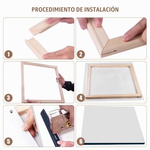 Miniatura 3 de Supvox Marco De Madera Maciza 40x50 Cm Para Pintura Al Óleo Barras Para Lienzo Tensado Diy Bastidor Soporte Para Lienzo Accesorio Para Decoración De Paredes Y Arte
