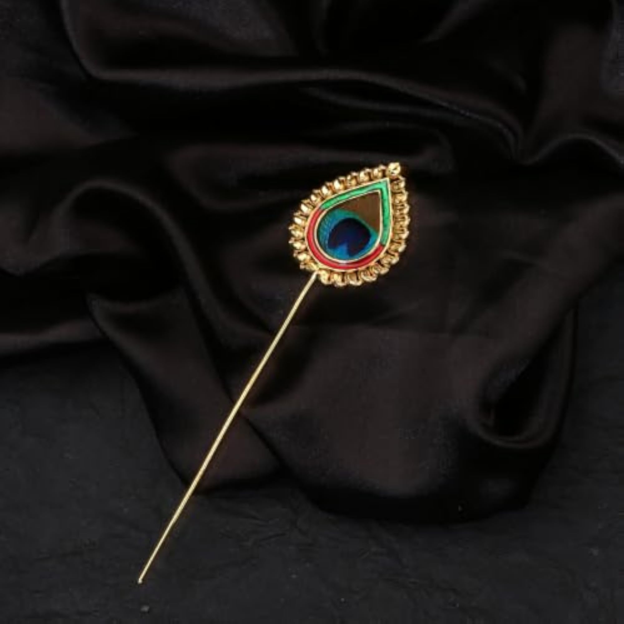 Charming Peacock Feather Pooja Accessory for Ganpati Decoration