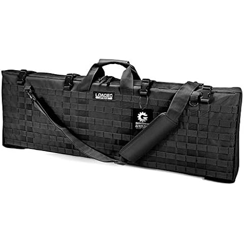 Loaded Gear 40" Rifle Tactical Rifle Gun Case Bag unfolded to Become a Shooting Mat (Black) Cover