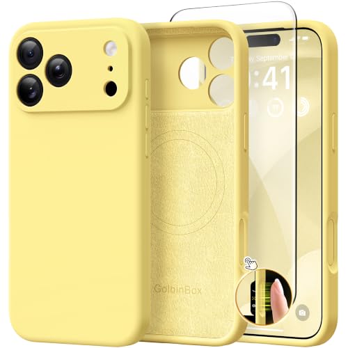 GolbinBox Magnetic for iPhone 18 Pro Case/17 Pro Case, Buttercream Yellow