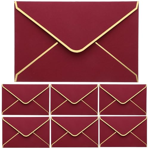 Sobres pequeños MERRYHAPY color vino de papel para tarjetas de agradecimiento