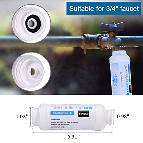 Mornajina Calcium Inhibitor Filter for Patio Misters Misting System