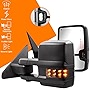 Siziom Towing mirrors for 2019 2020 2021 2022 2023 DODGE RAM 1500 With Power Heated Turn Signal backup Light Puddle Lamp Temperature Sensor Pair Set