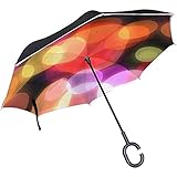 Umgedrehter Regenschirm: Die Kante des Regenschirms reflektiert in der Nähe, wodurch der Fahrer gewarnt werden kann, dass jemand vor ihm geht. Dies ist sicher für Sie oder Ihre Kinder.