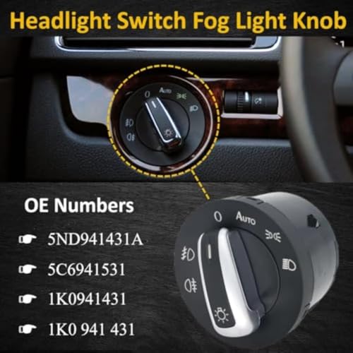Interruptor de faros VW Jetta Golf Passat con módulo sensor automático de luces de coche 2