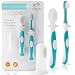 Cherish Baby Care Baby Zahnbürste, Kinderzahnbürste & Fingerling in einem Set (3-24 Monate) - Sicherheitsgeprüft & 100% BPA-frei, Aus Lebensmittelechtem Silkon (Türkis)