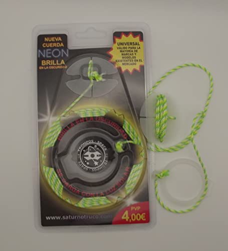 TROMPOS SPACE LUMINISCENTE Gerardo Montero y Javi De María Cuerda Luminscente para Trompo, Color Verde, Mediano (CLV01)