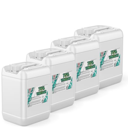 75% Vinegar - 4 x 5 Gallon Pails - Powerful Cleaning for Industrial Use