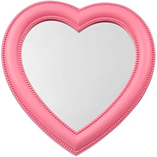 IMIKEYA Heart Shape Makeup Mirror Travel Handheld Cosmetic Mirror Desktop Wall Hanging Mirror Bedroom Mirror Valentine Day Gift For Girls Ladies