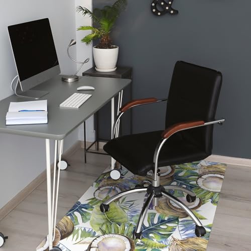 Protège-tapis de chaise 140x100 cm résistant et imperméable avec protège-sol PVC rectangulaire - 5