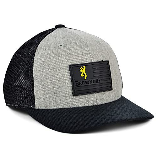 Browning 308033691: Cap, Recon Flag Heather Gray #TOP1
