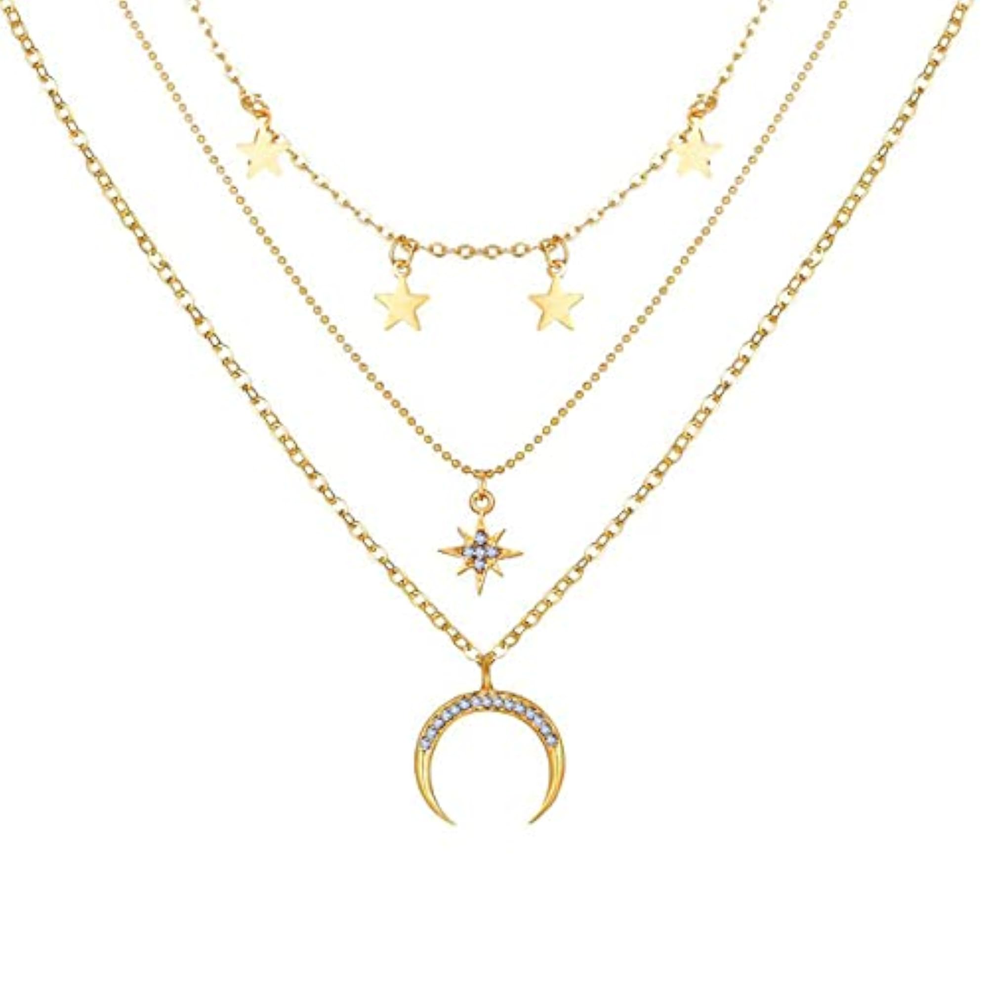 Plated Layered Necklace Combos - Stylish Jewelry Set