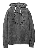 - 100% Baumwolle CLEPTOMANICX Hoodie Roflo grau meliert mit Applikation in schwarz Herren NEU, Wähle Deine Größe:M