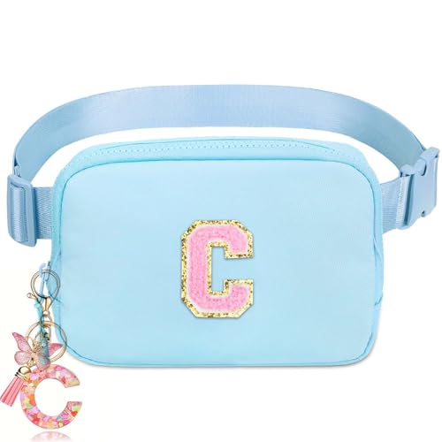 Image of Belt Crossbody Bag for Girls Women - girls fanny pack ages 8-12 Teen Birthday Gifts Small Waist Packs Trendy Kids Fanny Pack Lavender Blue C