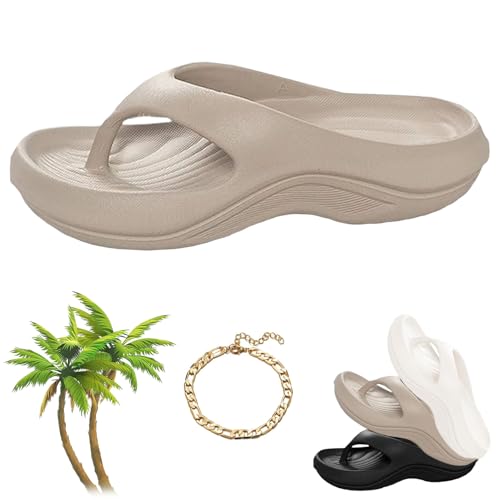 Pillow Arch Support Flip Flops, Non-Slip Orthopedic Sandals For Women, Cloud Beach Sandals, Lightweight, Cushioning