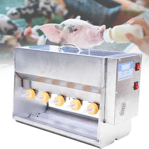 Stainless Steel Automatic Piglet Milk Feeder 15/20L - 10 Nipple System with Sound Hole for Lambs & Small Cattle, Efficient Livestock Lactation Care Solution